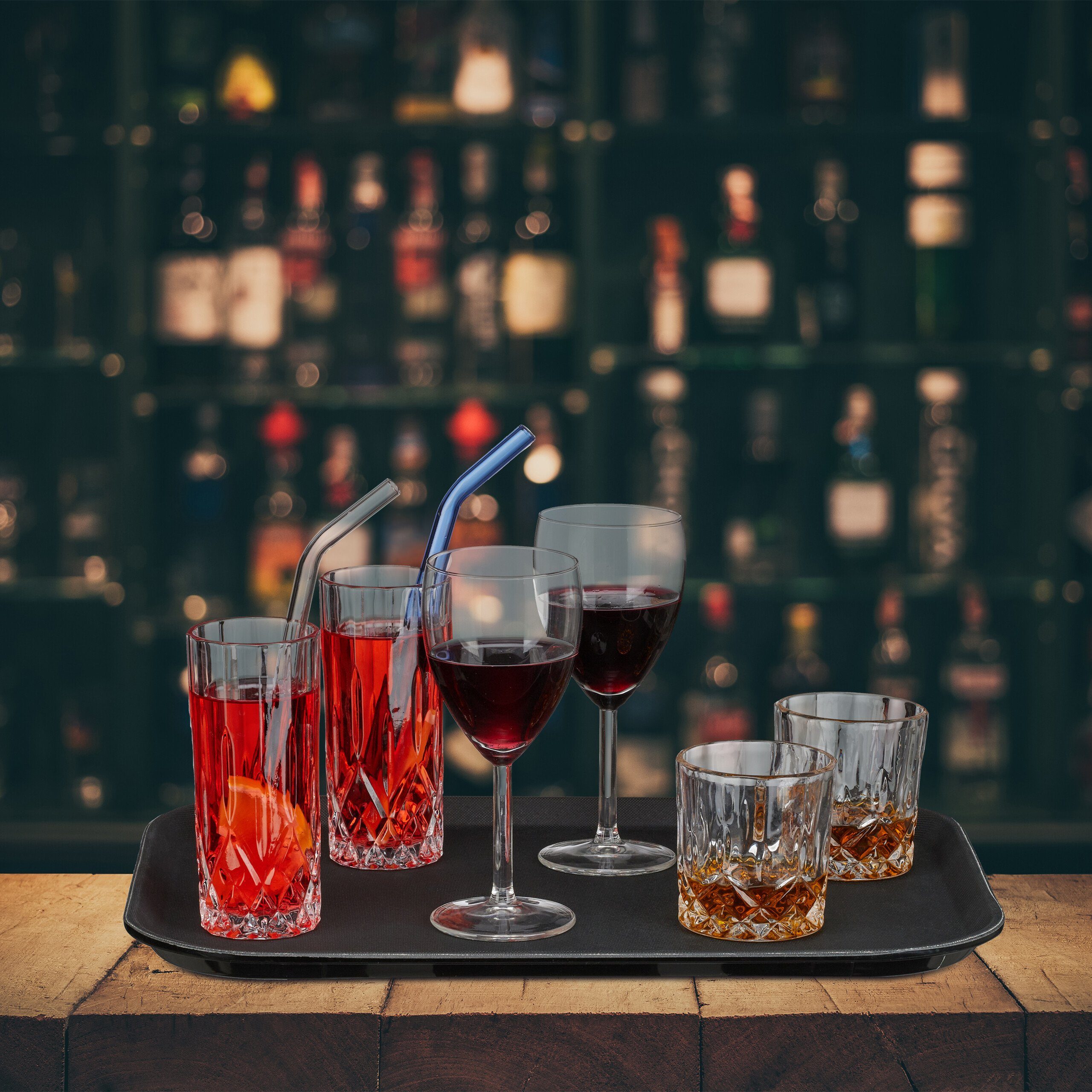 relaxdays Tablett Gastro Serviertablett, Kunststoff