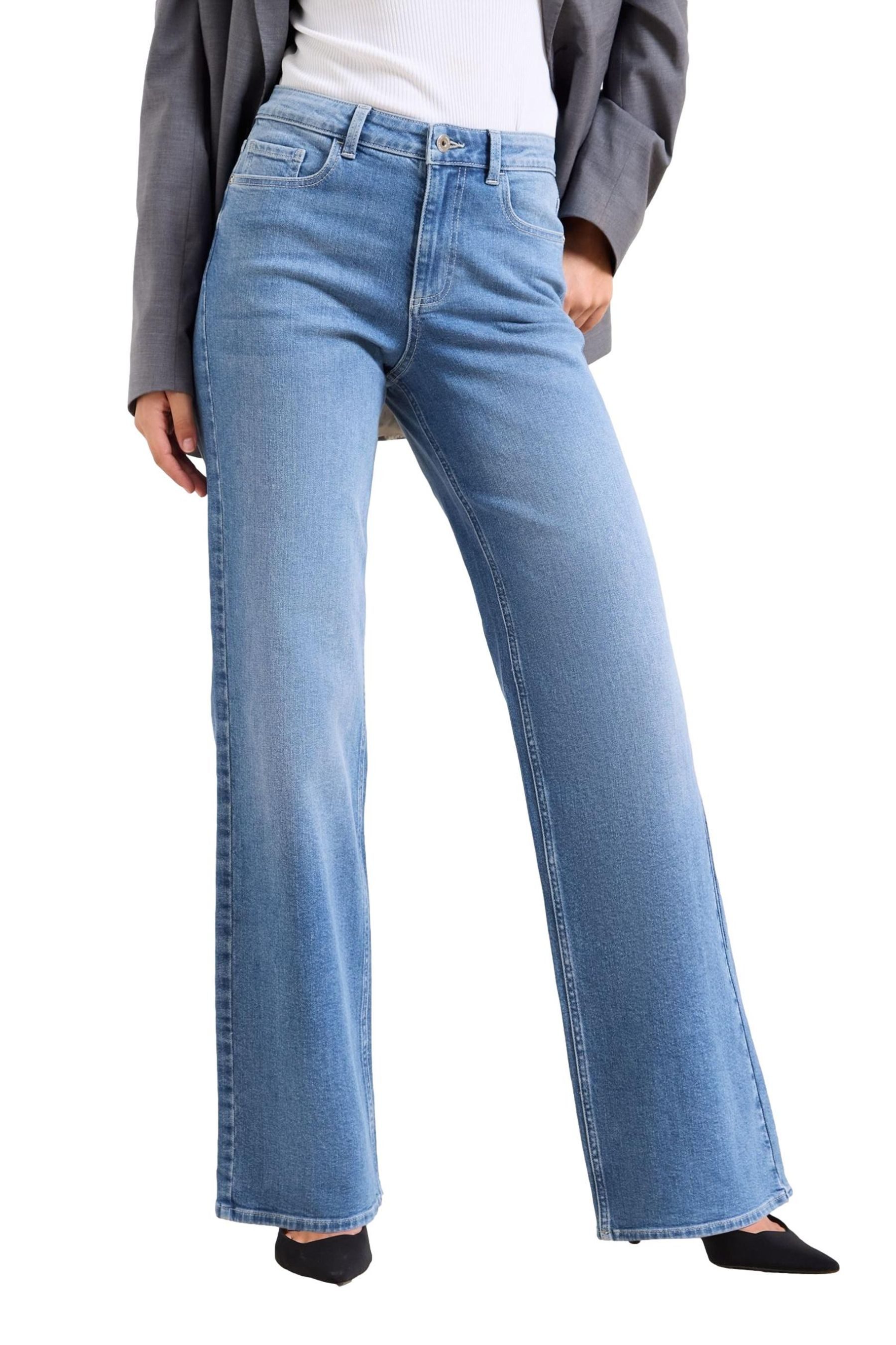 LIPSY Weite Jeans Lipsy Jeans mit mittelhohem Bund und weitem Bein (1-tlg) günstig online kaufen
