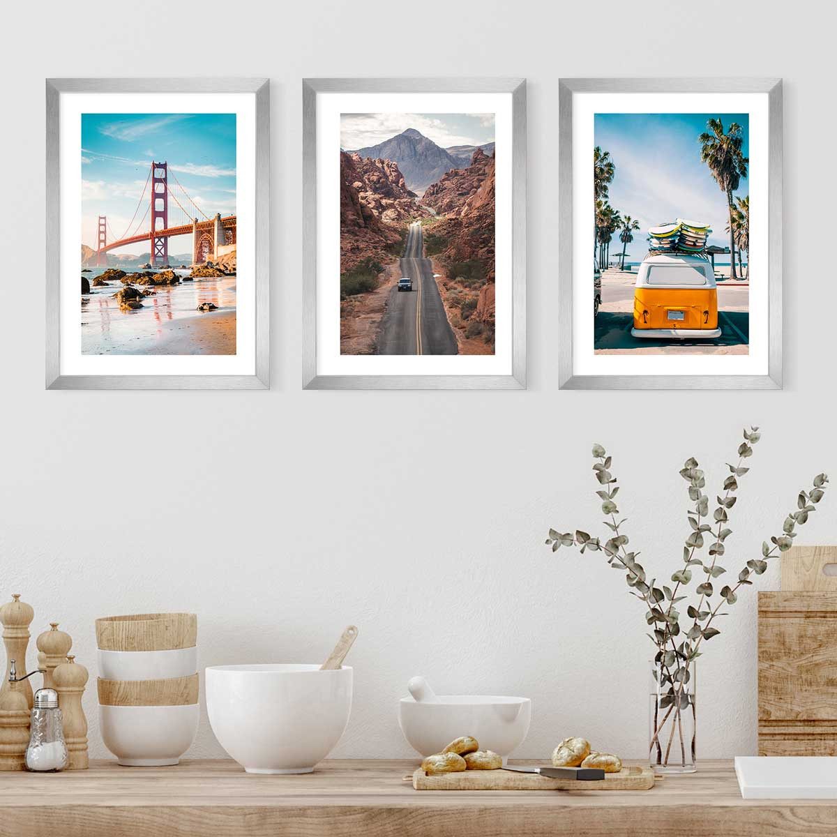 PHOTOLINI Bilderrahmen 3er Set 20x30 cm Poster-Rahmen, zum Aufhängen & Aufs günstig online kaufen