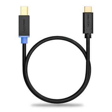 deleyCON deleyCON 0,5m USB C Kabel Datenkabel USB 3.0 USB-B zu USB-C Computer Tintenstrahldrucker