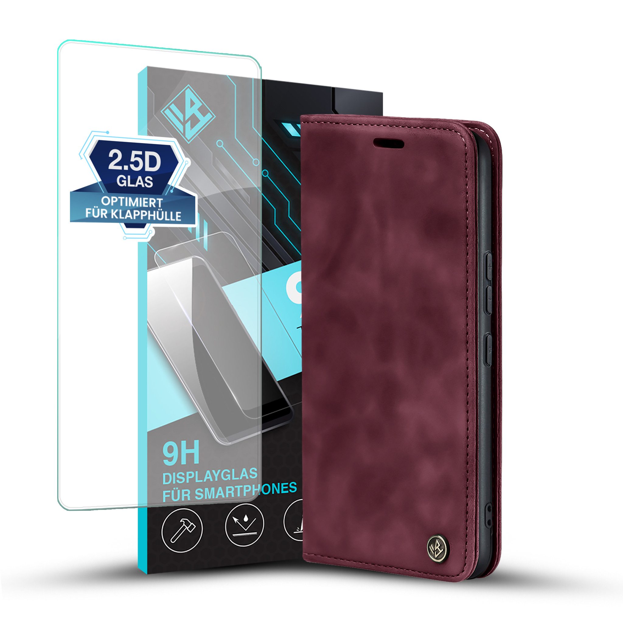 Tec-Expert Handyhülle Handyhülle Tasche Klapp Hülle für Google Pixel 10 6.3 Zoll, 6.3, Cover Klapphülle Case mit Kartenfach aufstellbar mit Displayglas