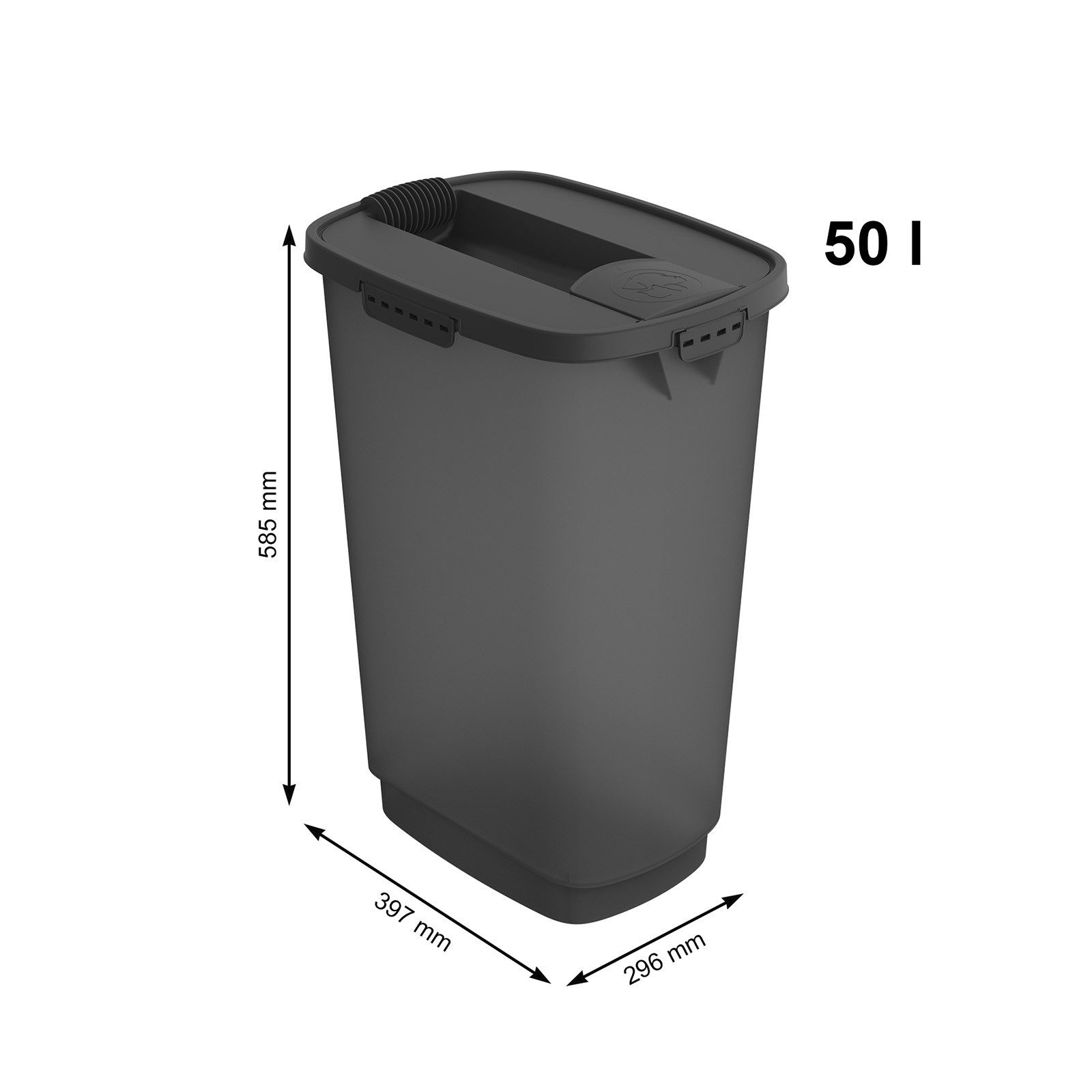 ROTHO Futterbehälter Futtercontainer 50l mit Deckel und Klappe für praktisc günstig online kaufen