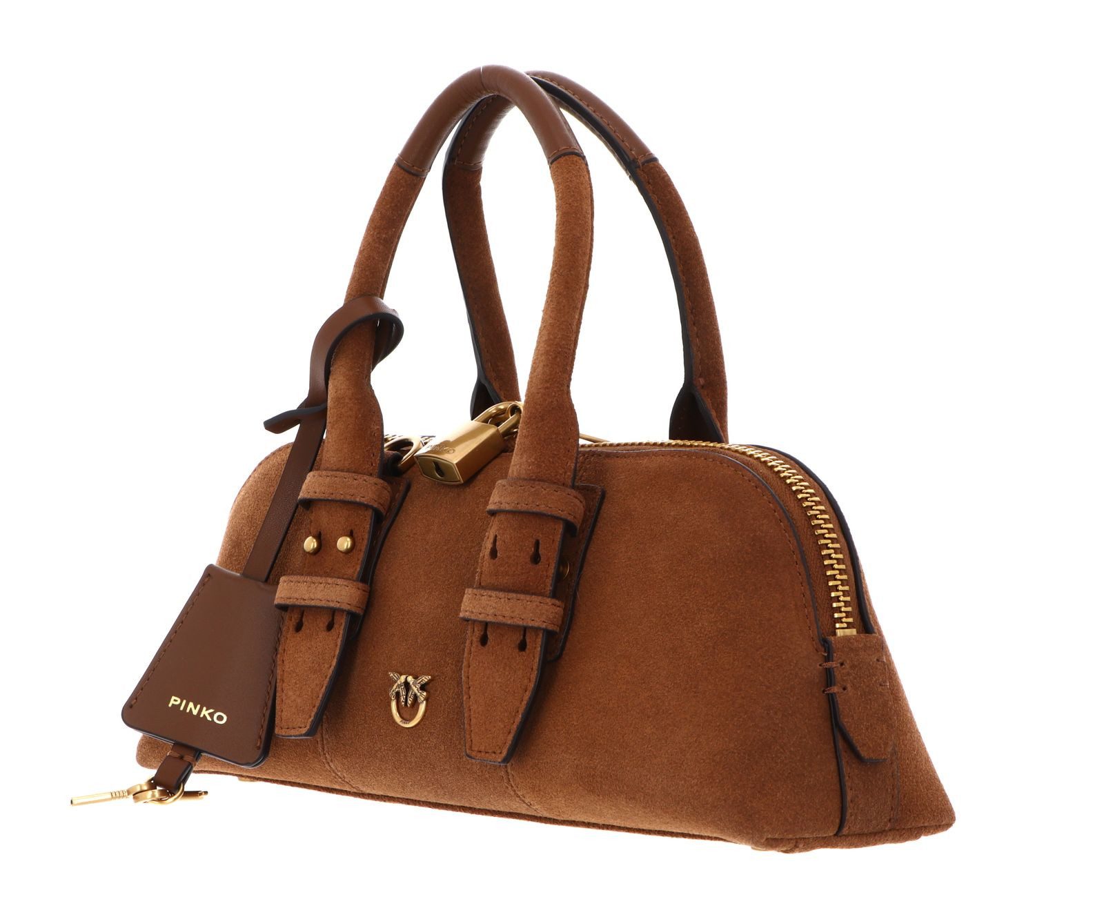 PINKO Handtasche Bowling Bag Horizontal Suede +