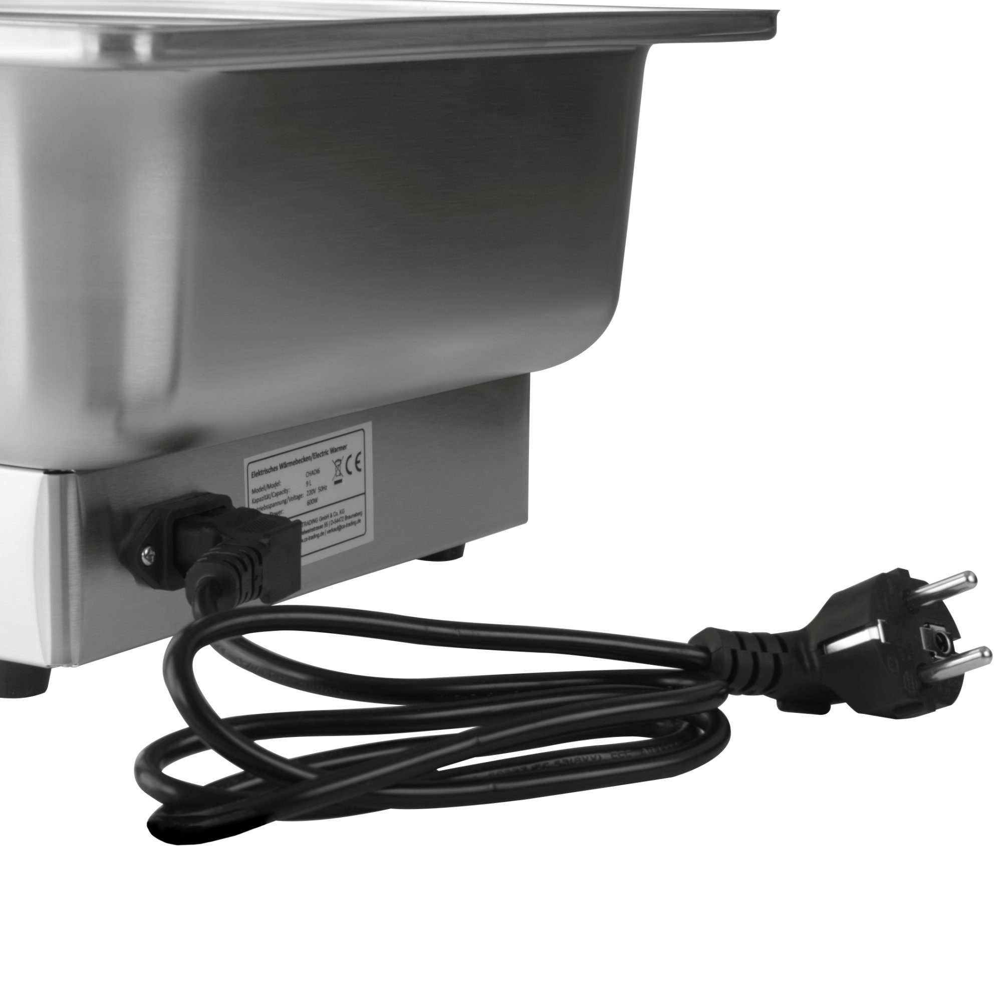 Mahlzeit Speisenwärmer Elektrischer Edelstahl Chafing Dish für GN 1/1, 9 Liter, bis 80°C mit – Bild 5 von 5