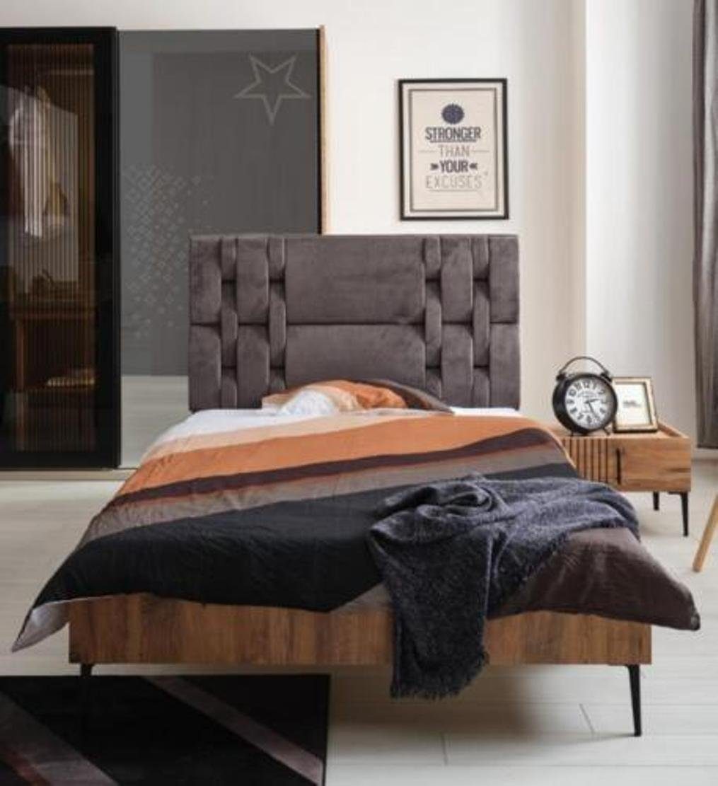 Komplett Luxus Made Bett, 2tlg Design, Schlafzimmer Nachttisch), (2-St., Nachttisch Bett Schlafzimmer-Set JVmoebel Betten Europa Set in