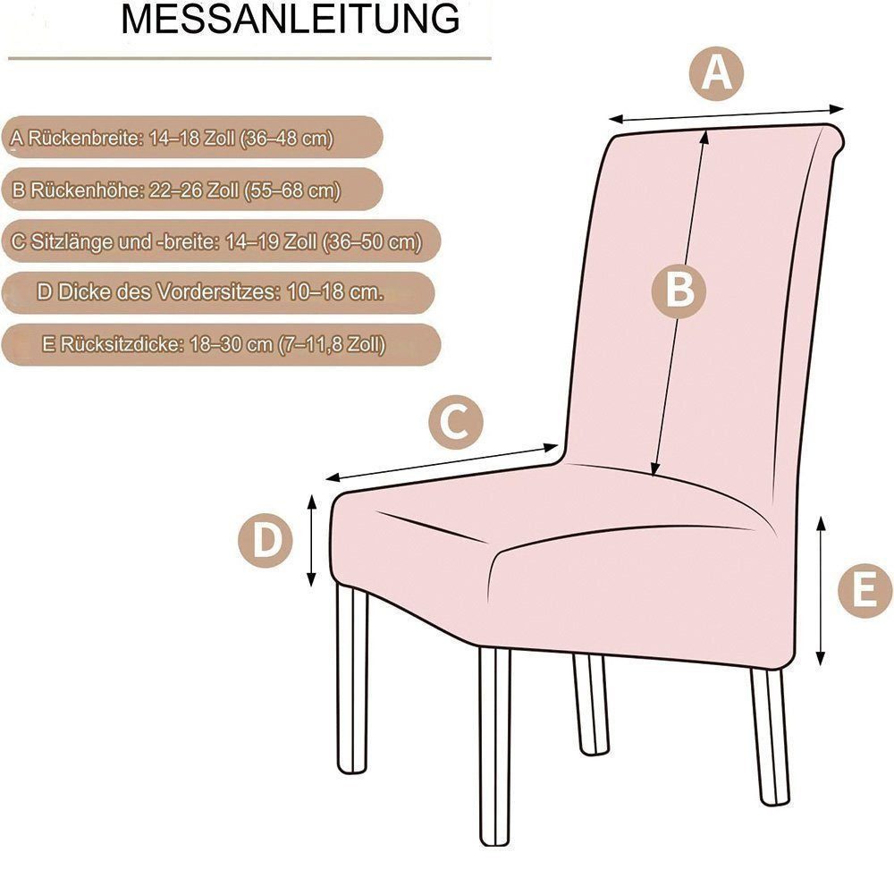 FELIXLEO Stuhlhusse Stuhlhussen Stretch Verdickter Mit Druck für Esszimmerstühle
