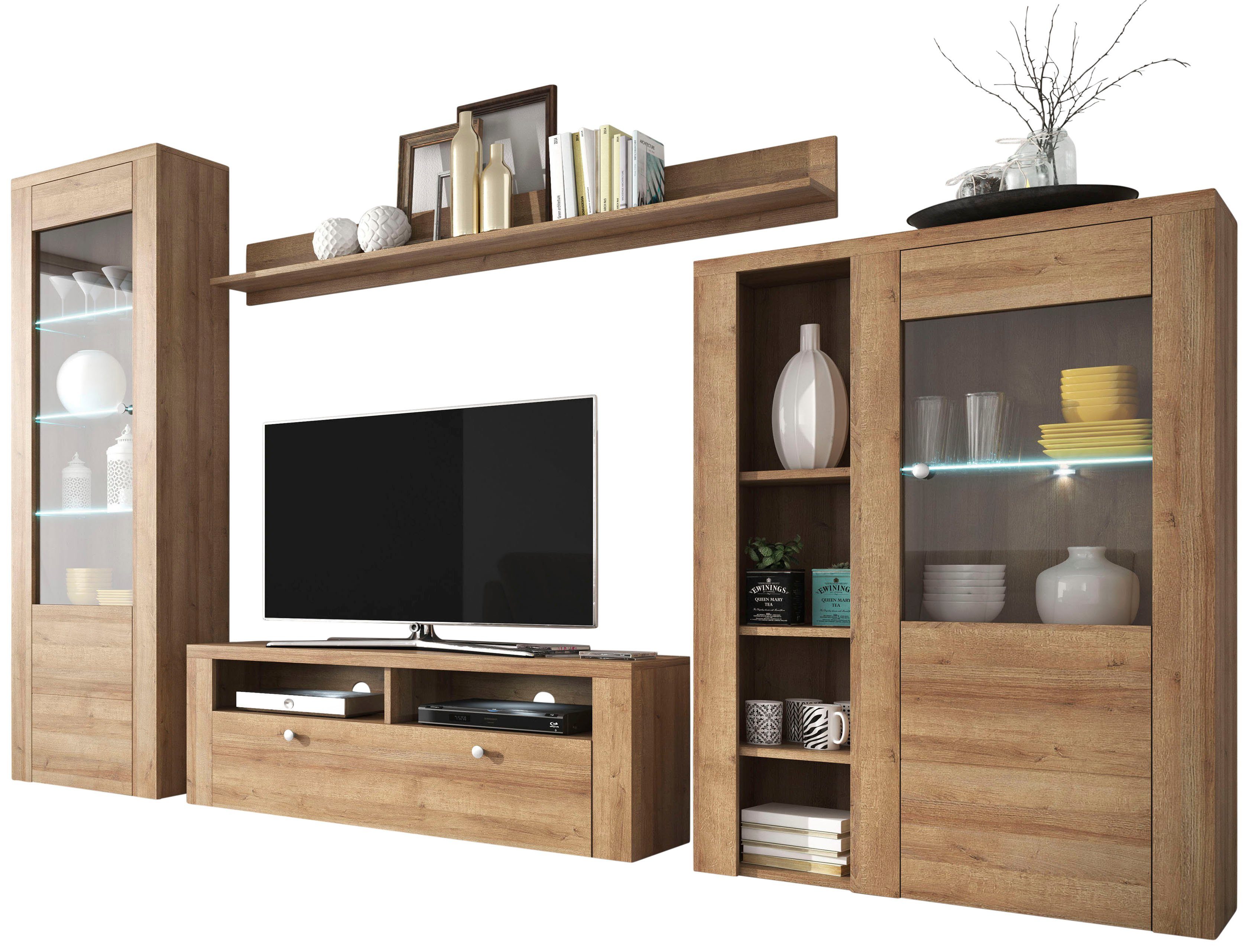 Home affaire Wohnwand Larona, Anbauwand, Set 4 Teilig, (Set, 4-St), bestehe günstig online kaufen