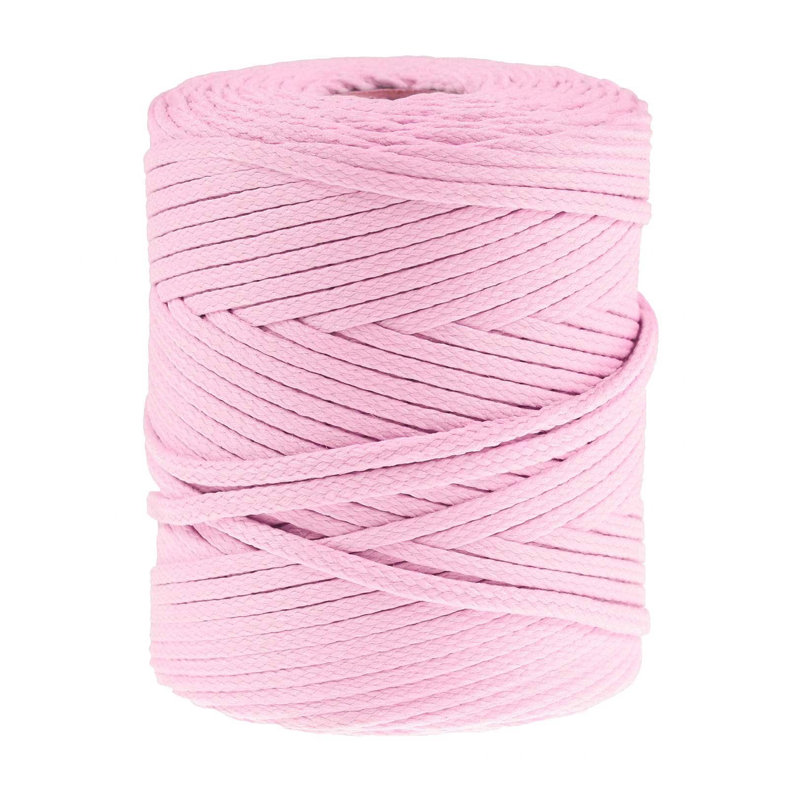 maDDma 100m Polyester-Schnur Kordel 4mm Seil, pastellrosa