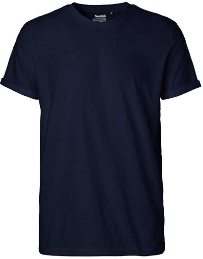 Neutral Rundhalsshirt Herren Roll Up Sleeve günstig online kaufen