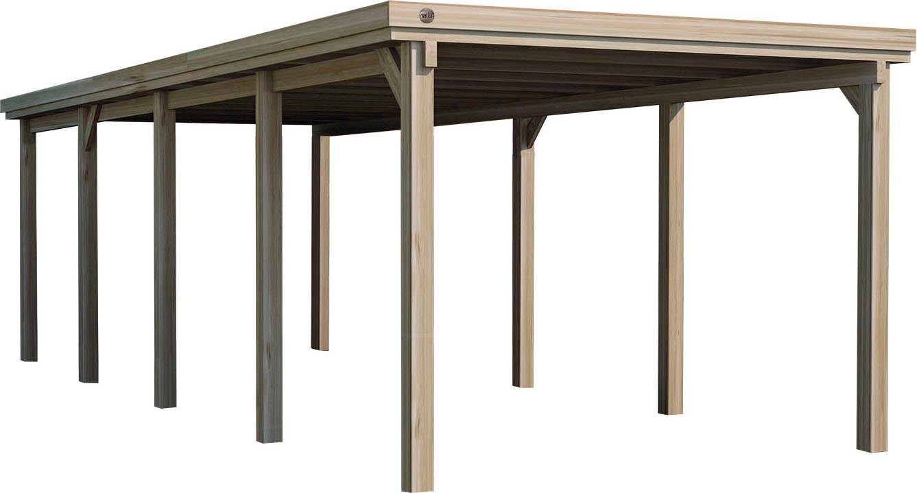 weka Einzelcarport 617 Gr.3, BxT: 322x802 cm, 215 cm Einfahrtshöhe,  Kesseldruckimprägniert = witterungsgeschützt