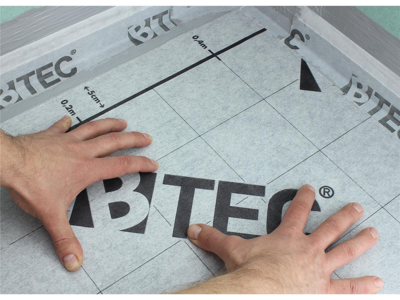 Thumbnail - BTEC Wannenabdichtband Abdichtungsbahn Entkopplungsmatte BTEC 1000 mm breit lfd. Meter