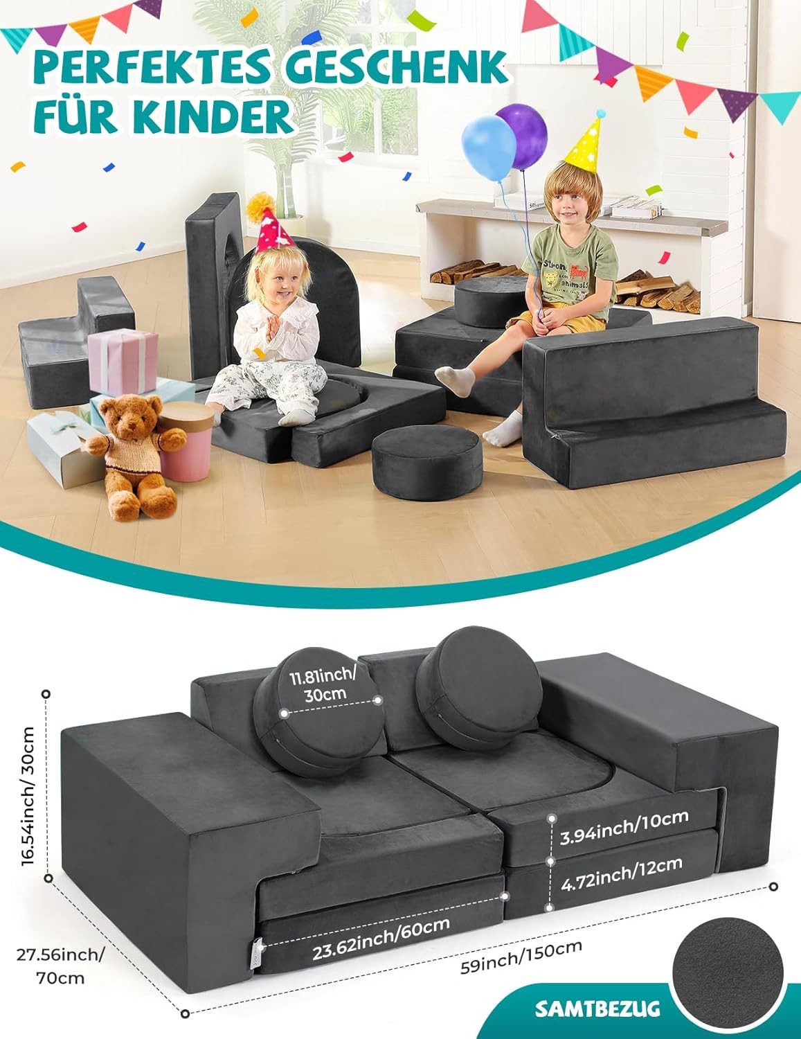 OUNUO Kindersofa Kindersofa aus Schaumstoff Bausteine günstig online kaufen