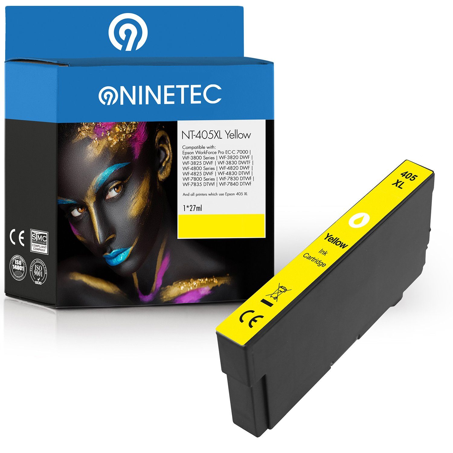 NINETEC ersetzt Epson 405XL Yellow Tintenpatrone