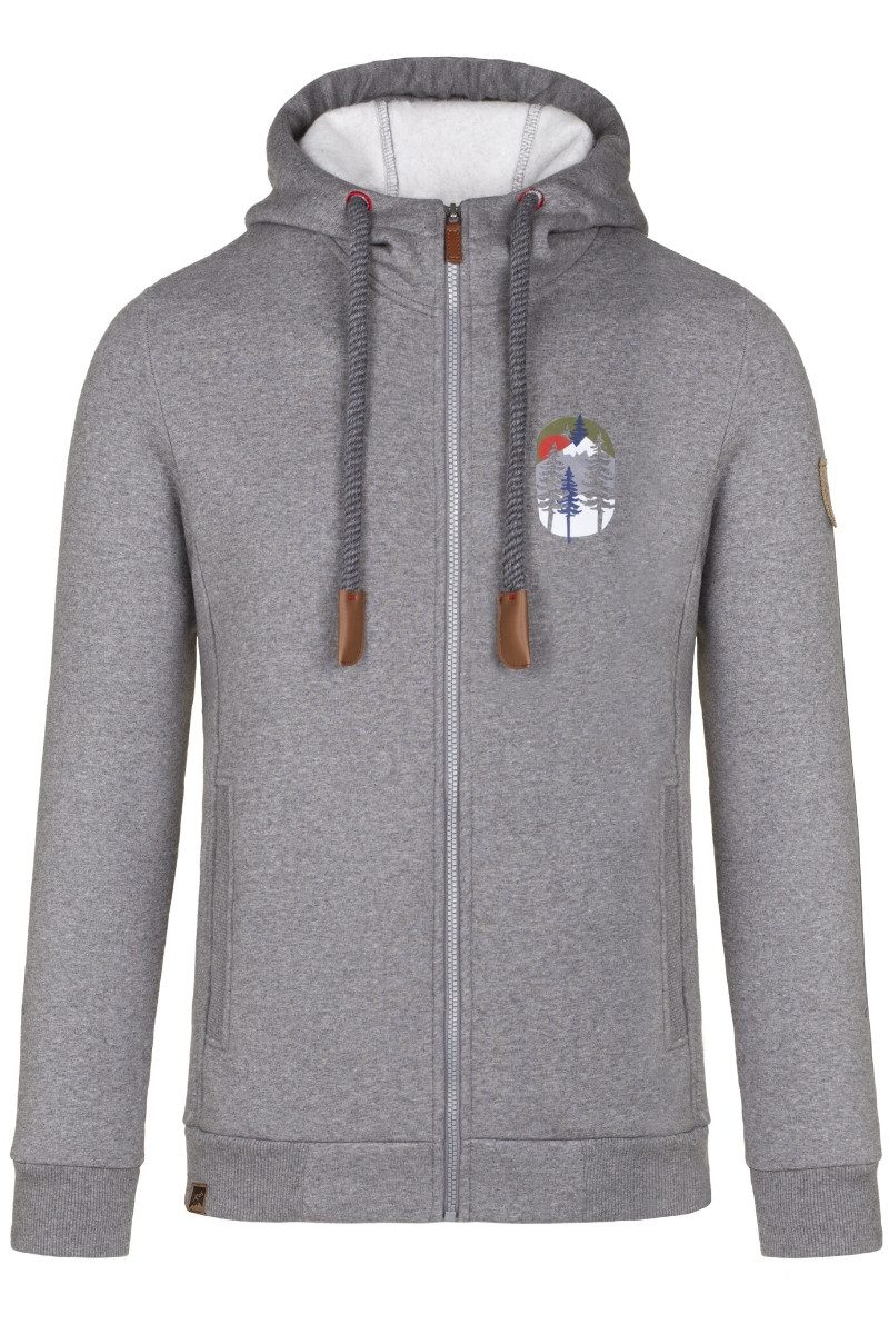 Almgwand Outdoorjacke Sweatjacke Herren - BACHERALM - grau