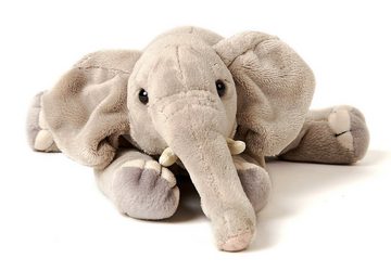 Uni-Toys Kuscheltier Elefant, liegend - 27 cm (Länge) - Plüsch-Elefant - Plüschtier, zu 100 % recyceltes Füllmaterial