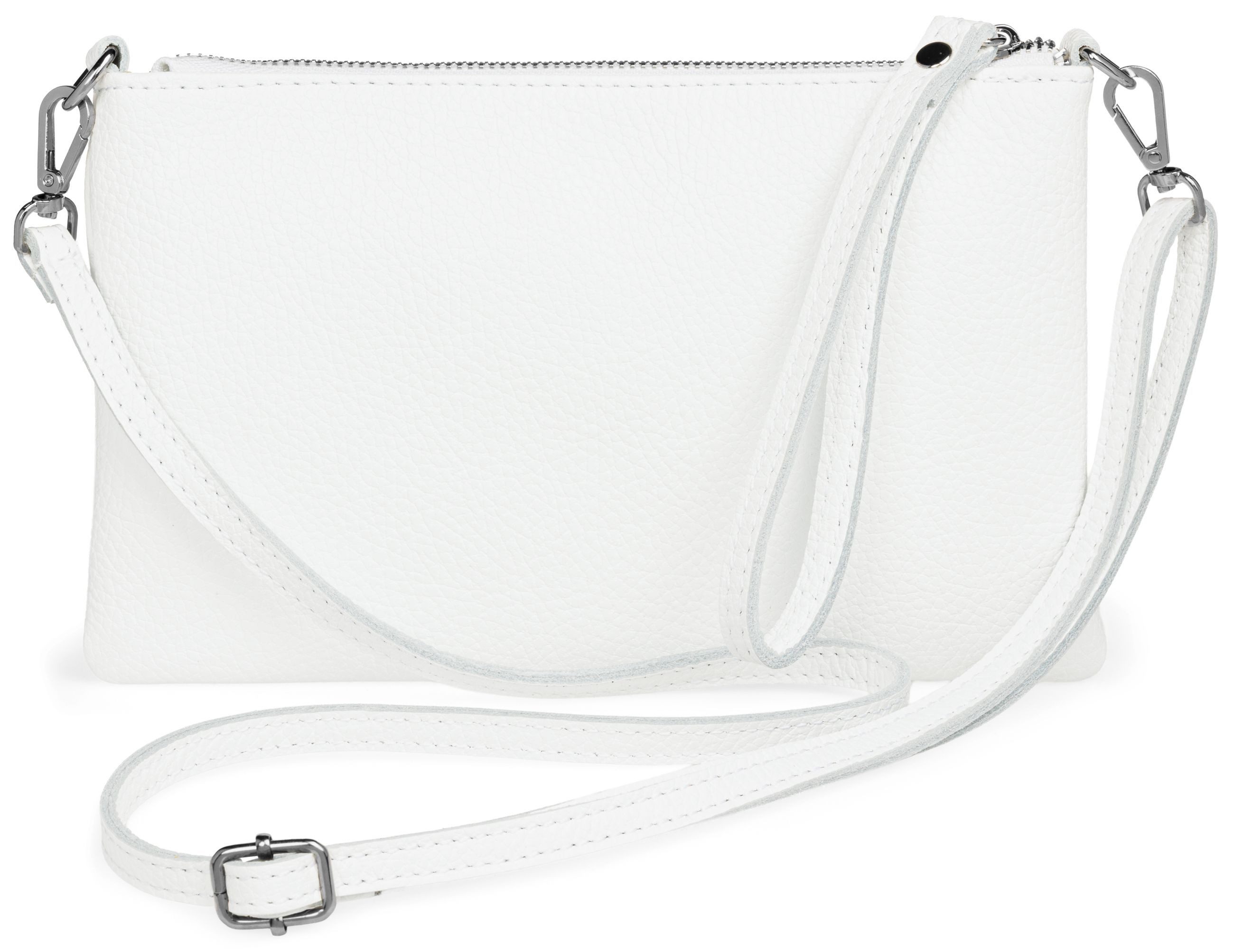 Caspar Clutch Abendtasche Kompakte Damen Leder Tasche - CLASSIC LINE - Modell No.834, leicht, elegant & unempfindlich - 100% Echtleder - Handmade in Italy