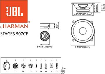JBL Stage3 507CF 2-Wege 13cm Komponentensystem Auto-Lautsprecher (45 W, JBL Stage3 507CF 2-Wege 13cm Komponentensystem)
