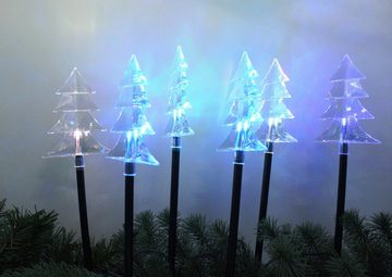 Luna24 simply great ideas... LED Gartenleuchte LED Weihnachtsbaum 6tlg., Solarbetrieb, Farbwechsel-LED, LED fest integriert