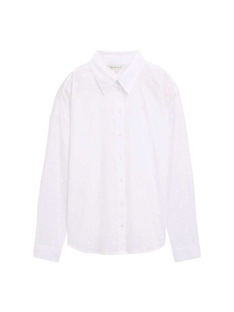 TOM TAILOR Denim Blusentop dot structure blouse