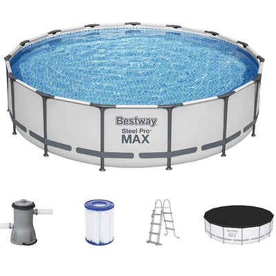BESTWAY Akku-Vertikutierer / Lüfter Bestway Steel Pro Max Frame Pool Set 457x107cm