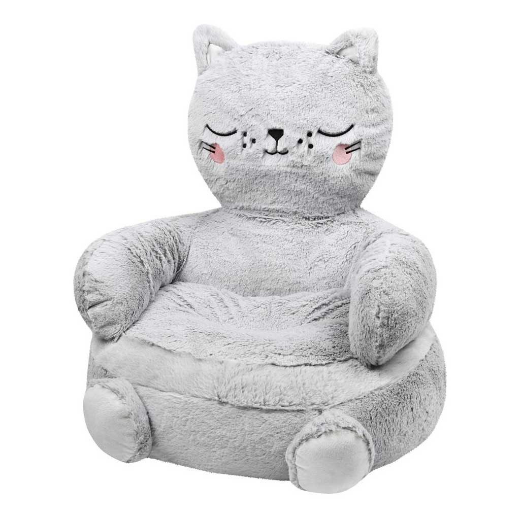 STOF Sitzhocker Sitzpouf für das Kinderzimmer in Katzenform, 45 x 45 cm