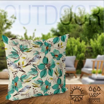 Kissenbezug, VOID (1 Stück), Sofa-Kissen muster Blume tier vogel ornament garten romantisch Frühling trendy Sommer Urlaub süß pflanze Outdoor Natur Tier