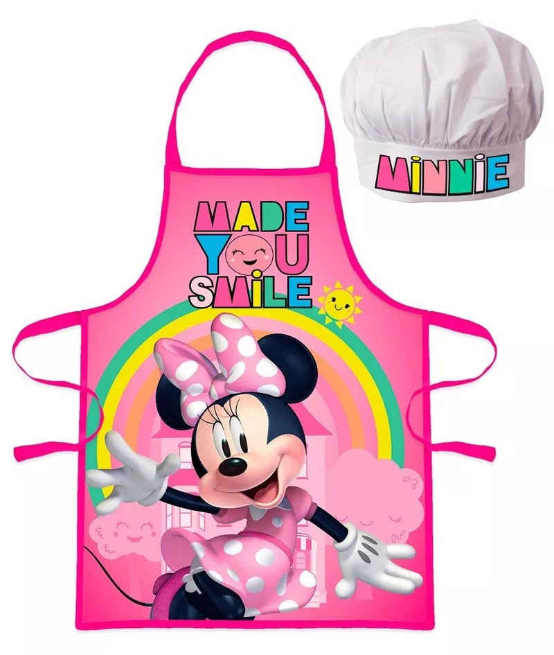 Disney Kochschürze Minnie Maus Kinder Rainbow Malschürze Kindergarten Backset