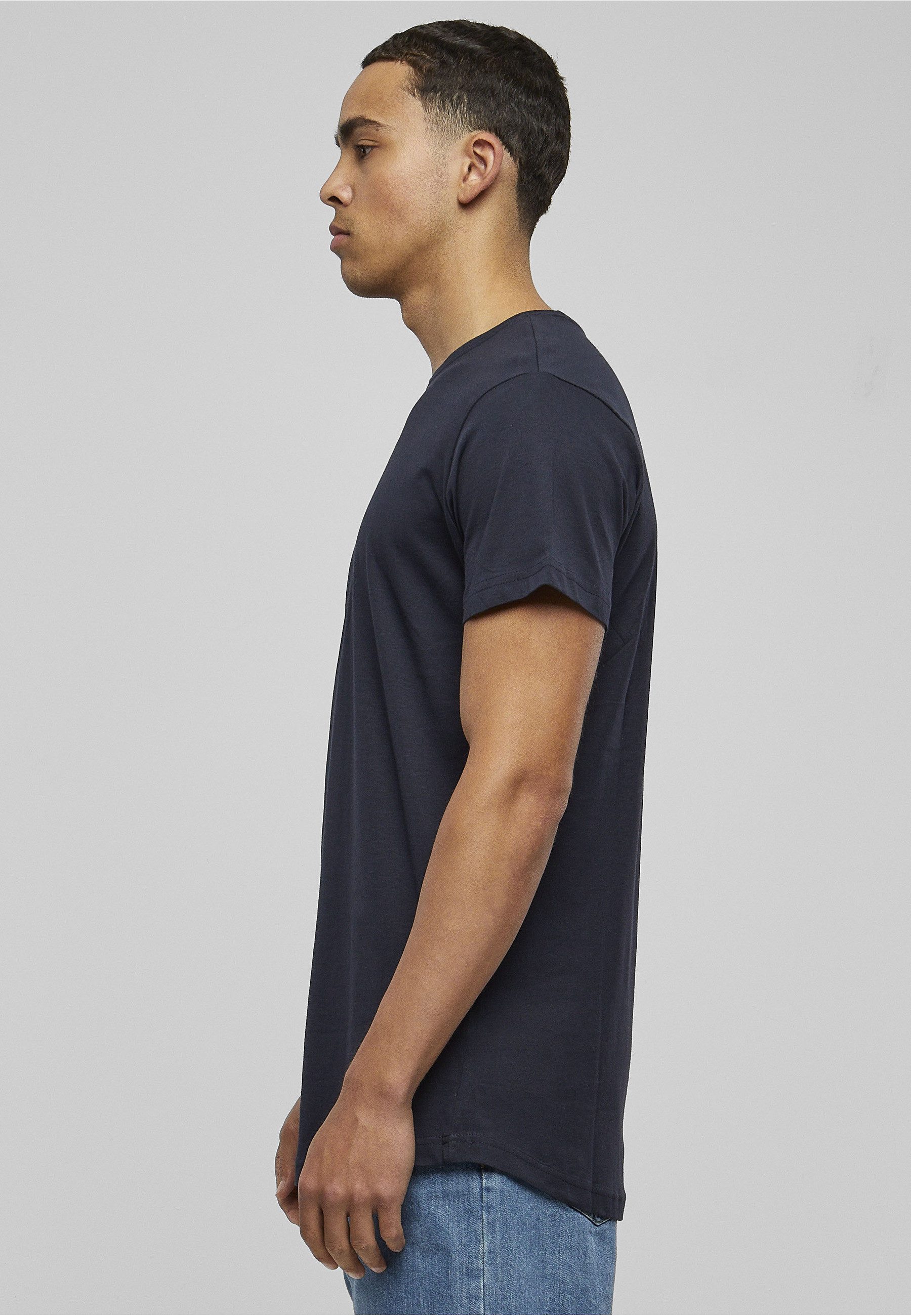 URBAN CLASSICS Kurzarmshirt Urban Classics Herren Shaped Long Tee (1-tlg) – Bild 4 von 5