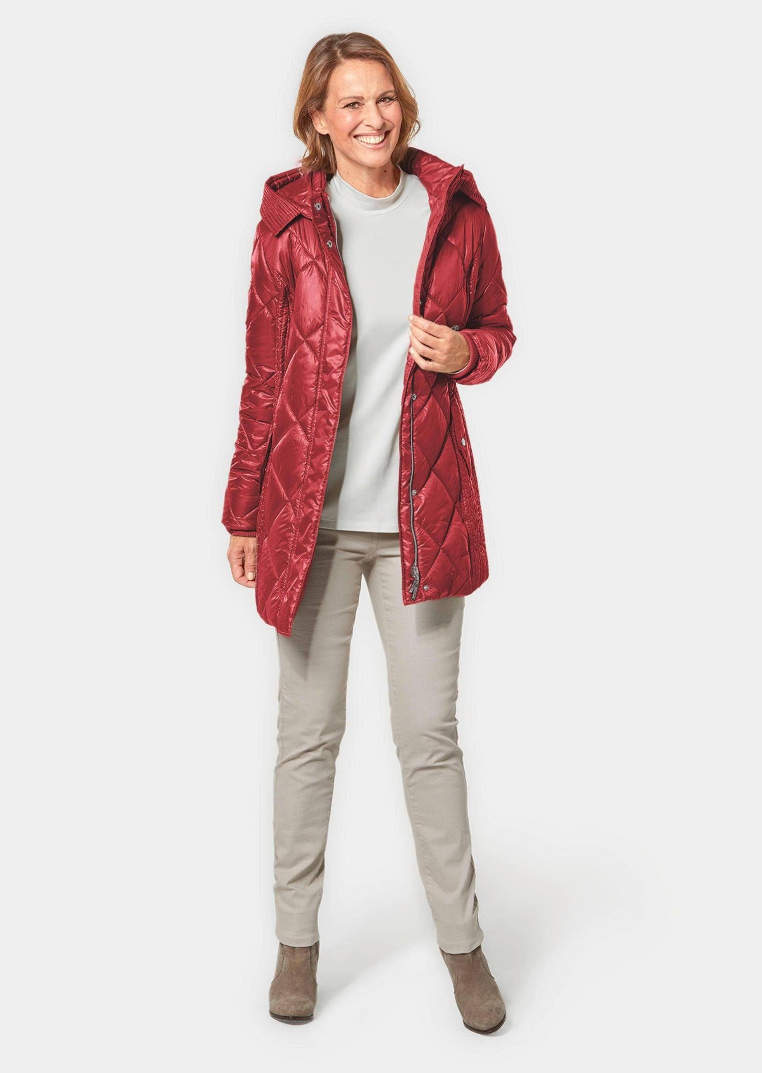 GOLDNER Steppjacke Longsteppjacke mit hübschem Innenfutter