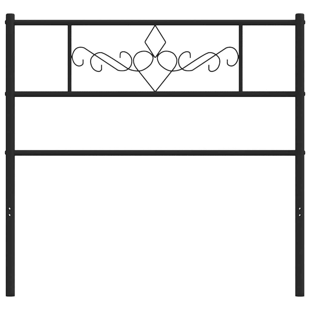 vidaXL Bett Ersatz-Kopfteil Metall Schwarz 75 cm (1-tlg)