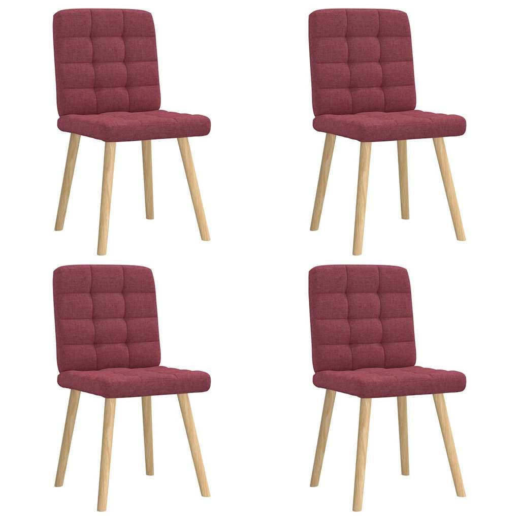 vidaXL Esszimmerstuhl Esszimmerstühle 4 Stk. Weinrot günstig online kaufen