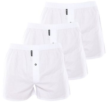 ROOXS Weiter Boxer Weite Herren Boxershorts mit Eingriff (3-St) Männer Unterhosen aus 100% Baumwolle, weit geschnitten