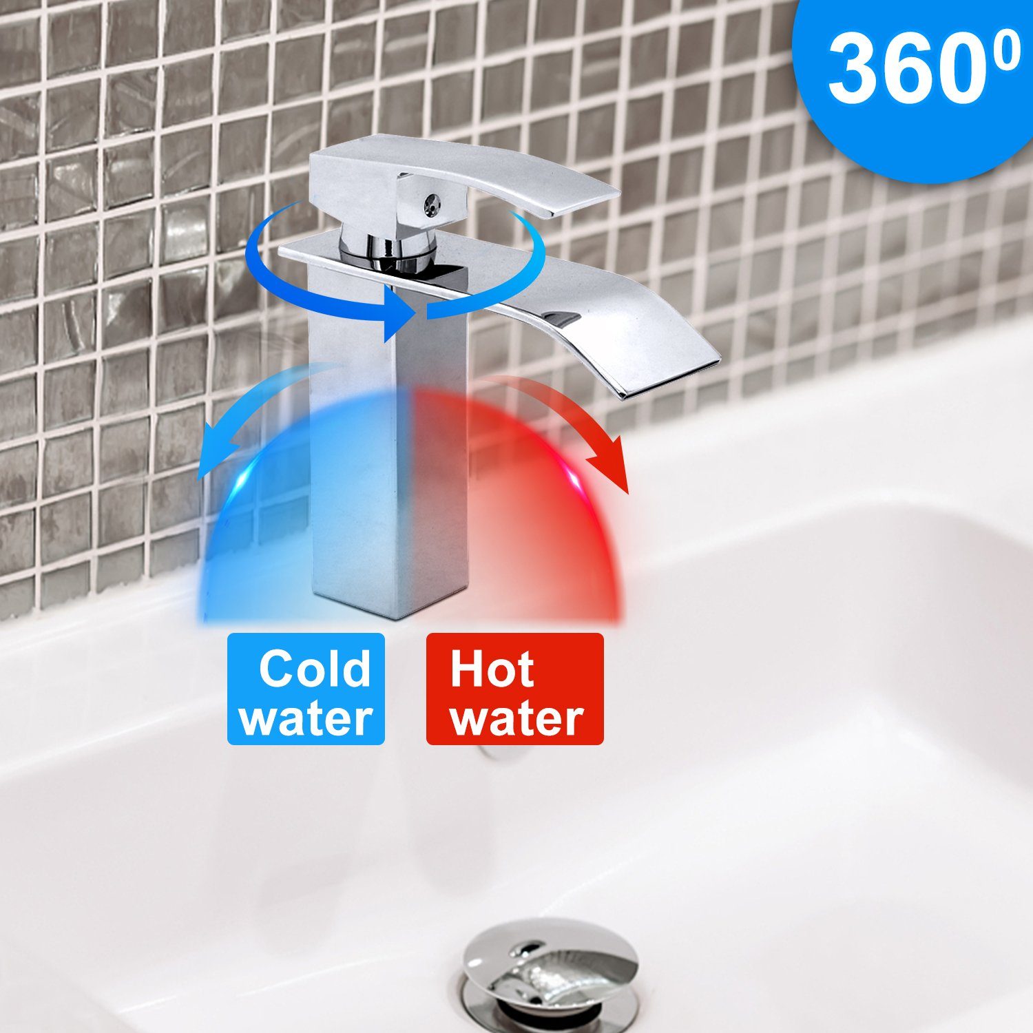 Einhebelmischer Hochdruck Bad Gimisgu Silber Waschtischmischer Spültisch Mischbatterie Messing Wasserhahn Armatur Waschtischarmatur