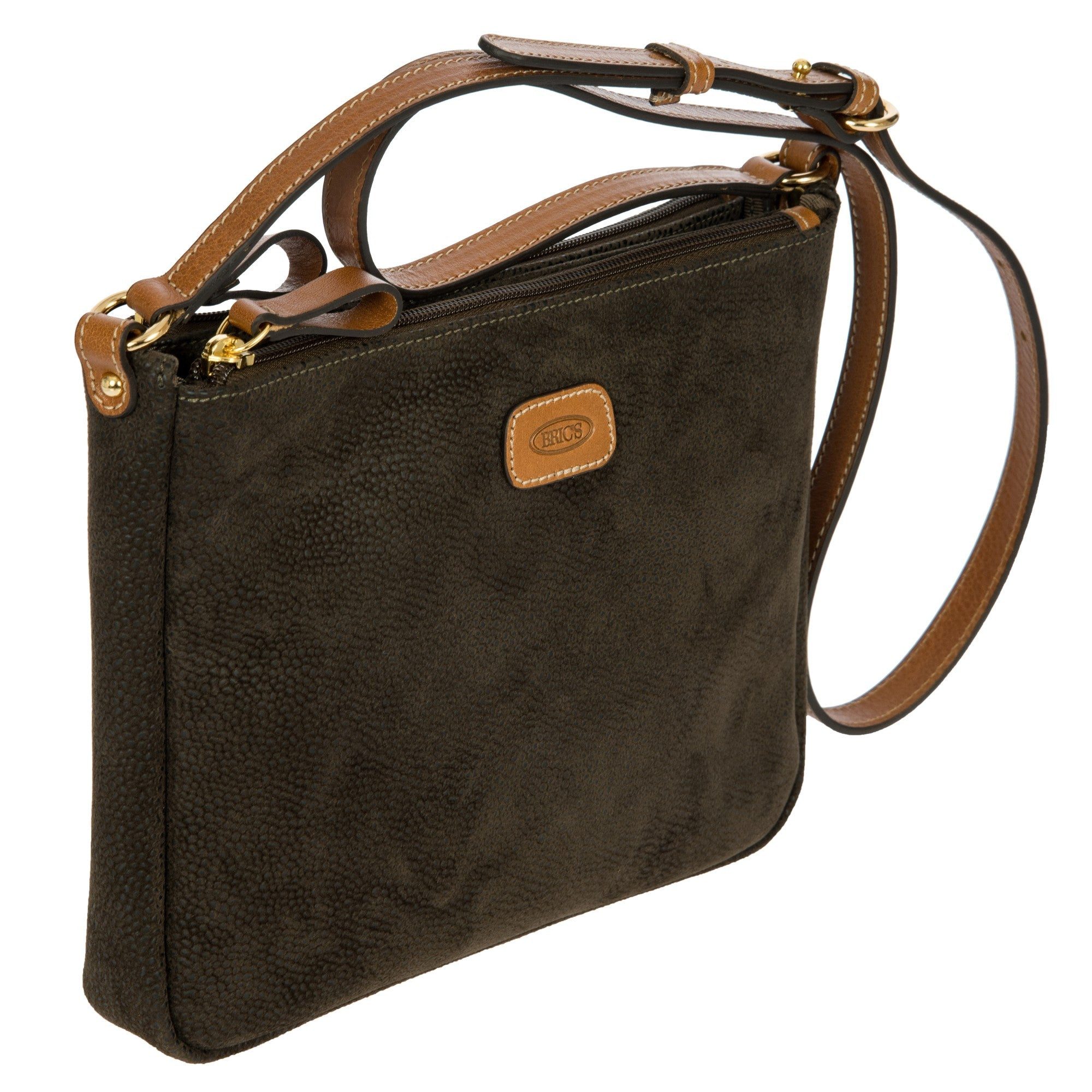 Bric's Handtasche Life - Schultertasche 25 cm (olive)