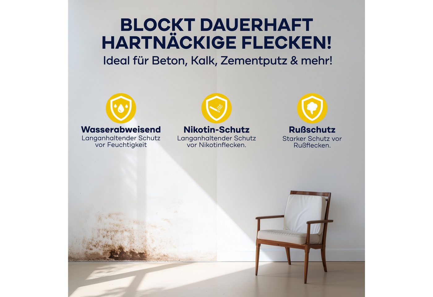 Thumbnail - plid Nikotinsperre Premium Isolierfarbe LH Niktoinfarbe Feuchteblocker Nikotinsperre Set, Schnelltrocknend