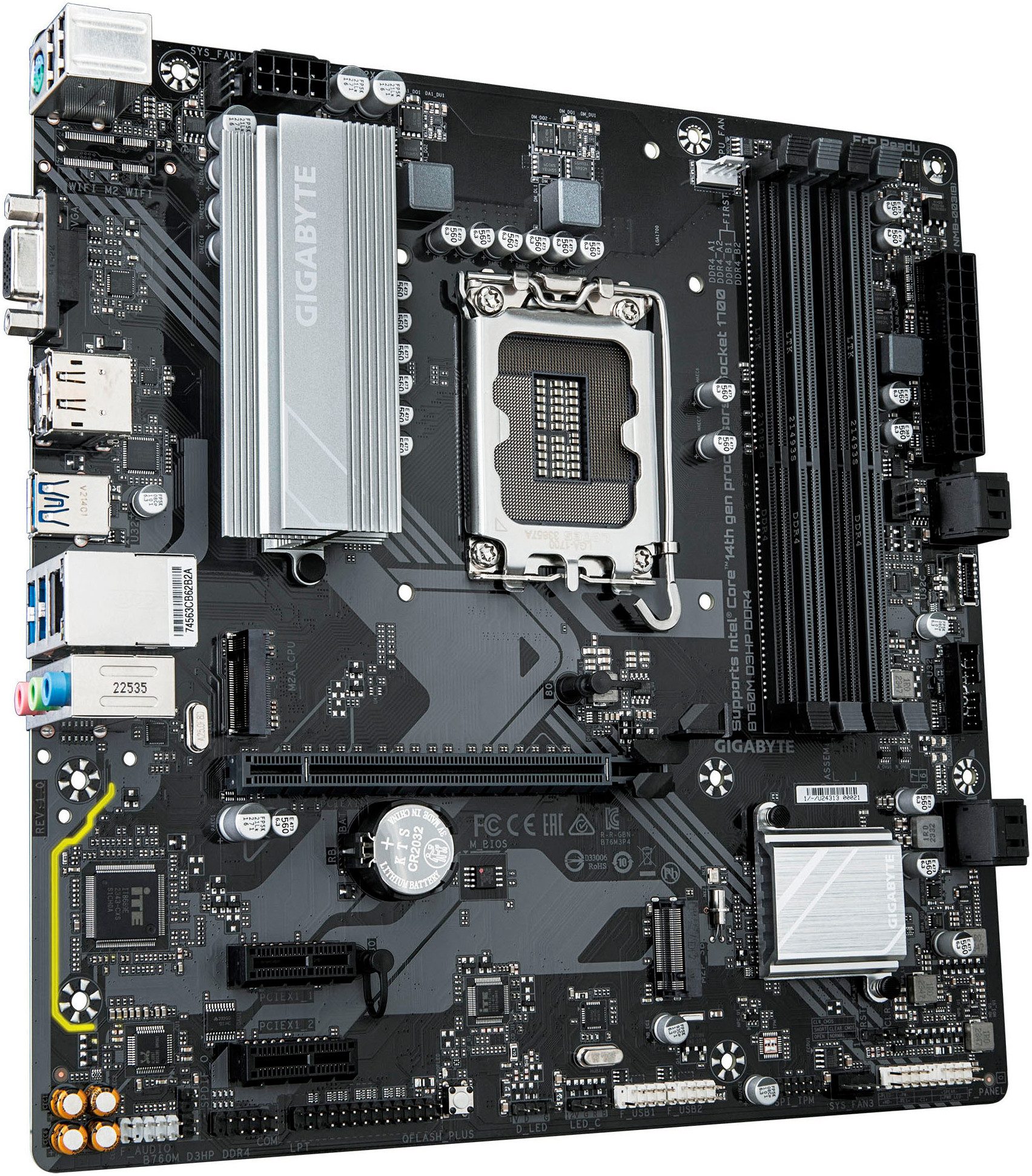 Gigabyte B760M D3HP DDR4 Motherboard - Unterstützt Intel Core 14. Generation CP Mainboard