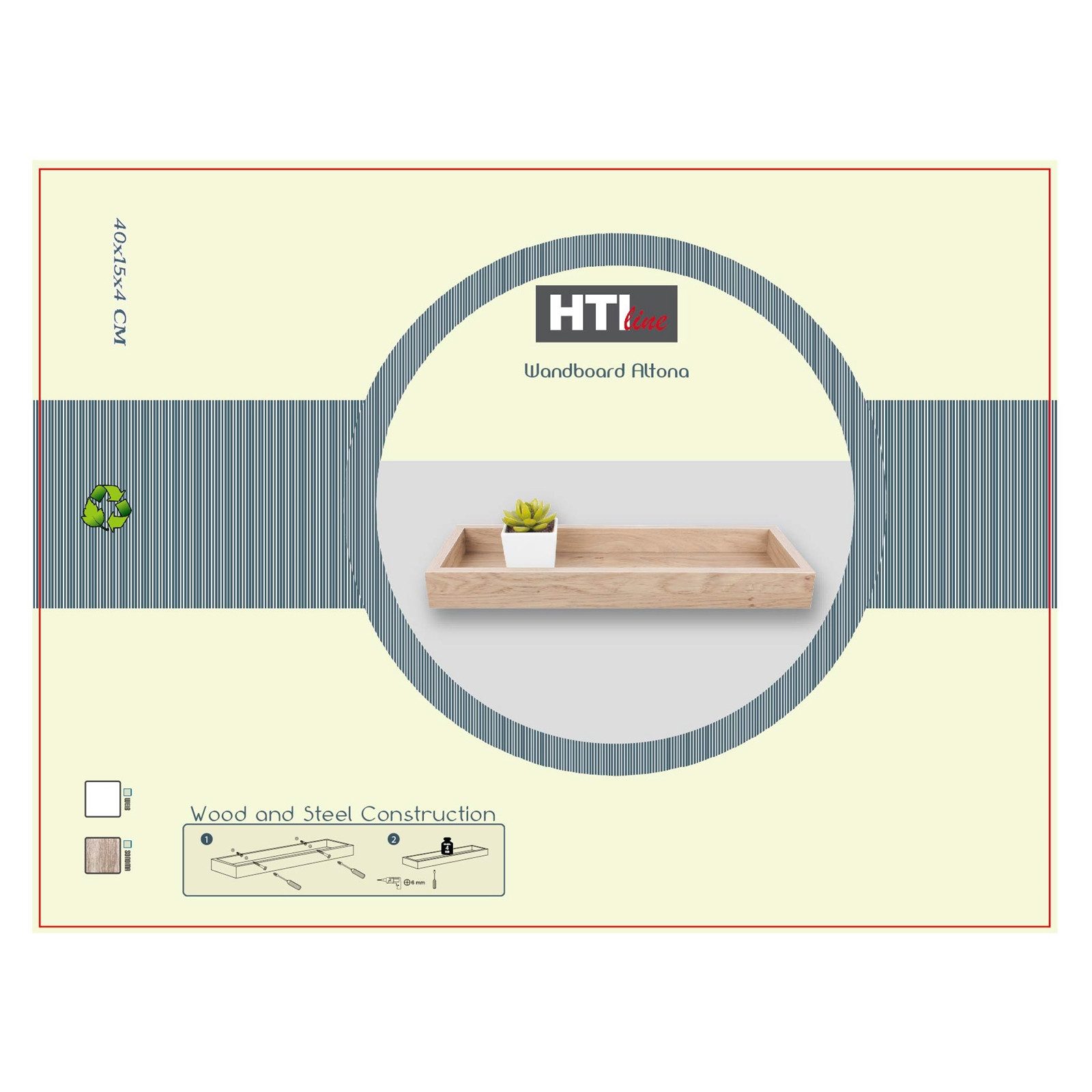 HTI-Living Wandregal Wandregal Altona Sonoma, Stück 1-tlg., Wandboard günstig online kaufen