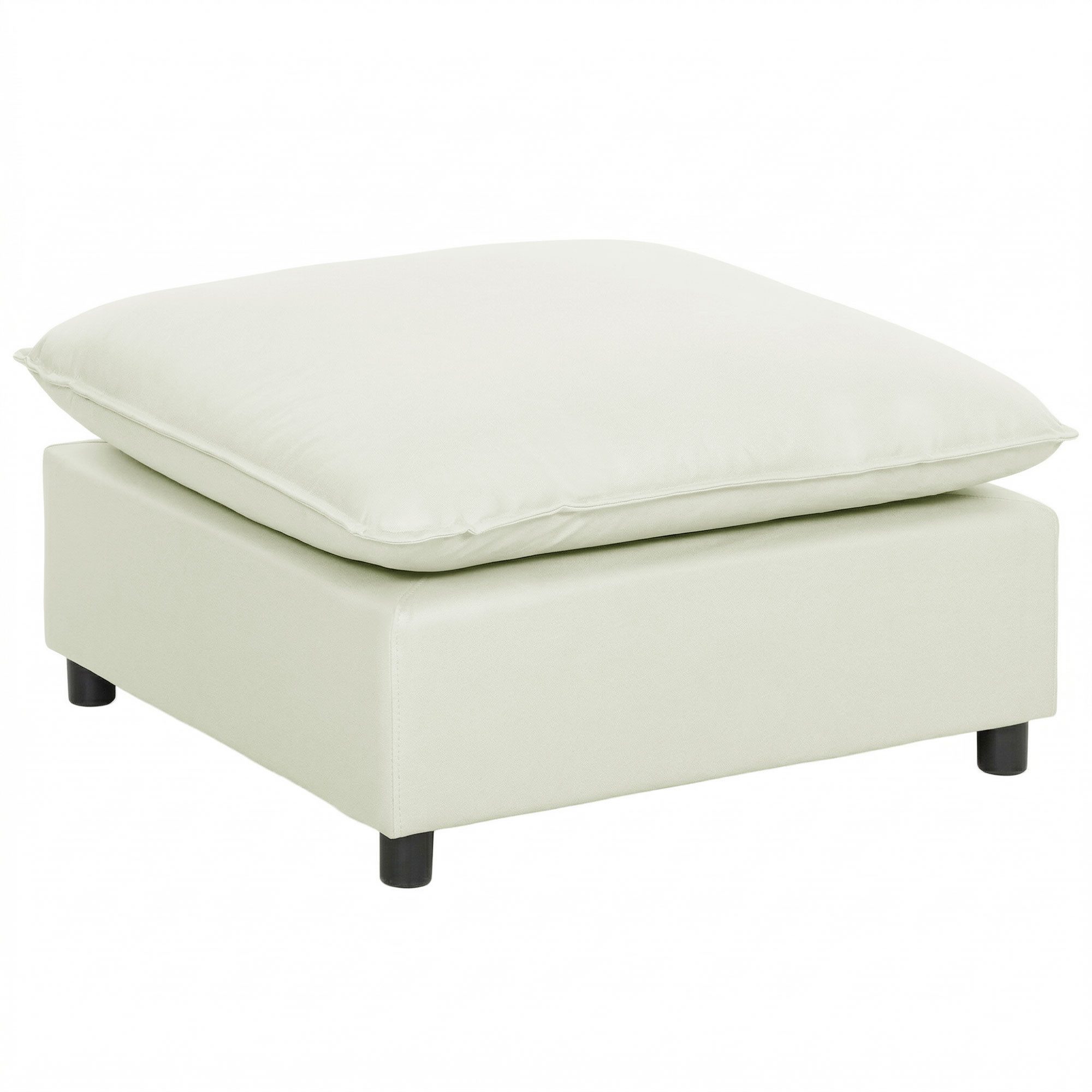 HOMCOM Fußhocker (Hocker mit weichem Kissen, 1 St., quadratischer Sitzhocker), modular, weich, modern