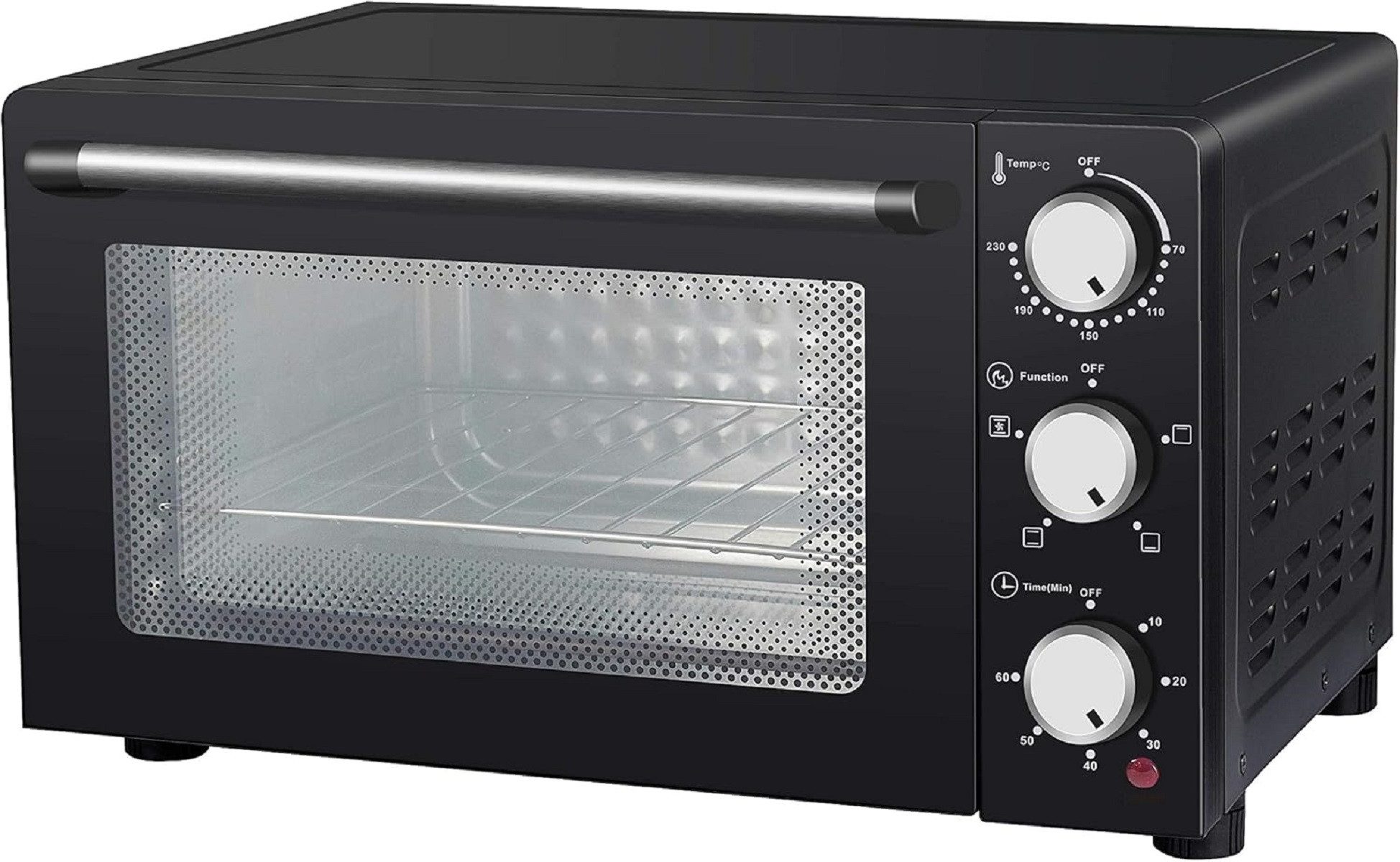 Melchioni Minibackofen ENJOY 24 Elektro belüfteter Ofen 24 Liter, Legierter Stahl 1200W