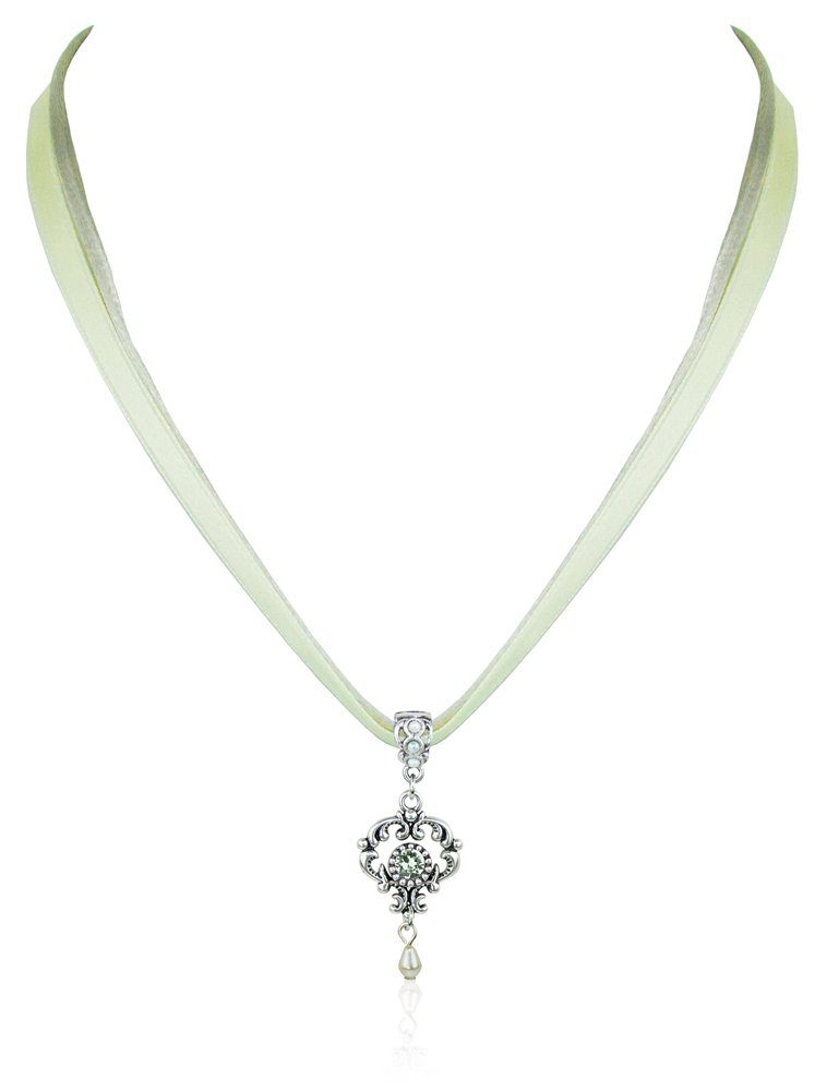 LUISIA® Kette mit Anhänger Halskette "Malou" mit Ornament Anhänger und Kristall von Swarovski® (inkl. Schmuckbox) – Bild 2 von 4