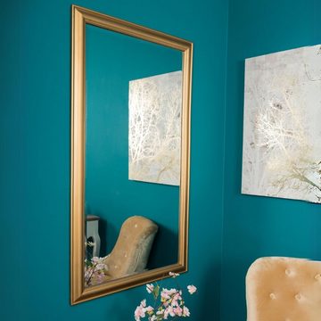 LebensWohnArt Wandspiegel Vintage Spiegel FONDA Gold-Antik 132x72cm Facettenschliff