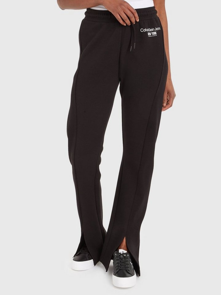 Calvin Klein Jeans Sweatpants mit Schlitz vorne am Beinabschluss › schwarz  - Onlineshop OTTO