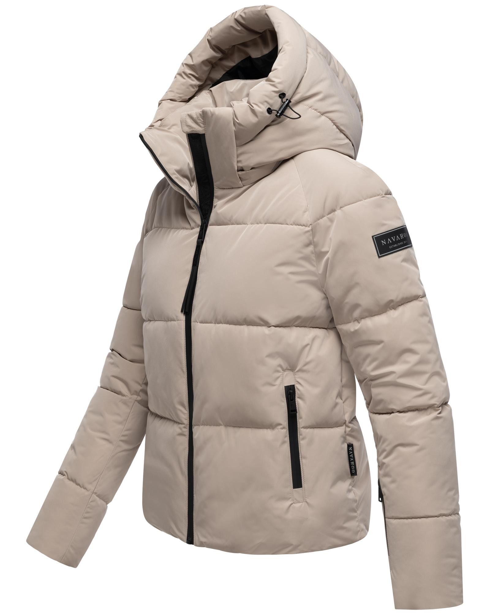 Navahoo Steppjacke Frostherz XIV Kurze gesteppte Damen Winterjacke mit abnehmbarer Kapuze