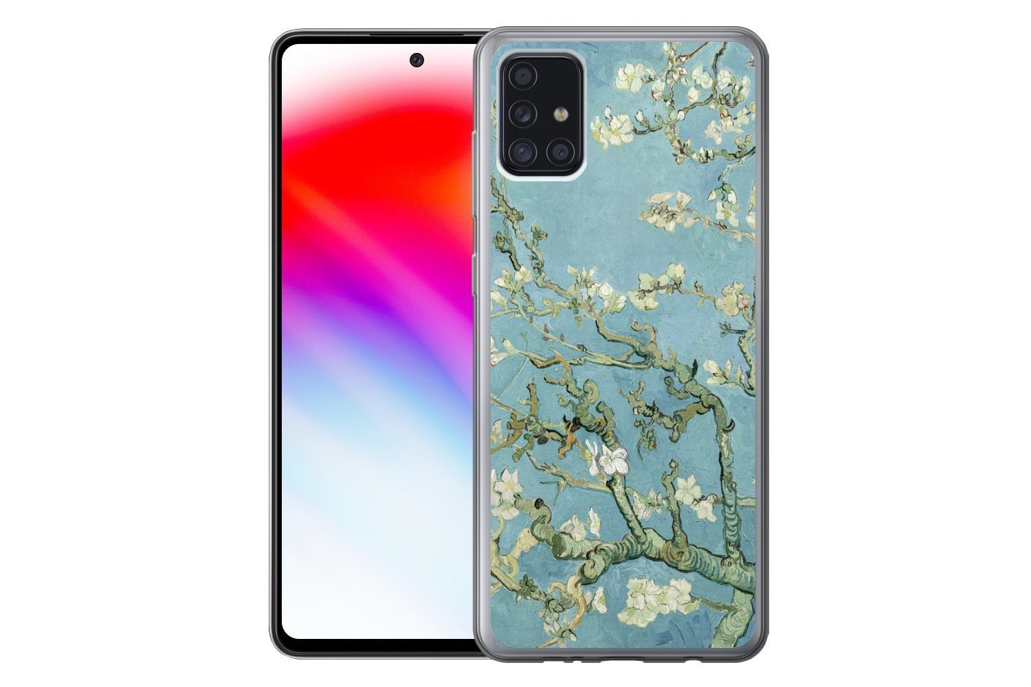 MuchoWow Handyhülle für Samsung Galaxy A52 5G Mandelblüte - Van Gogh - Kunst, Smartphone-Bumper, Print, Handy Schutzhülle Dünn