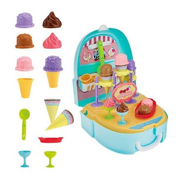 Toi-Toys Lernspielzeug Eisdiele Spielset in Rucksack mit Eis und Zubehör