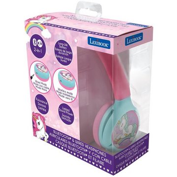 Lexibook® Einhorn faltbare Kopfhörer Bluetooth und Kabelanschluss Kinder-Kopfhörer