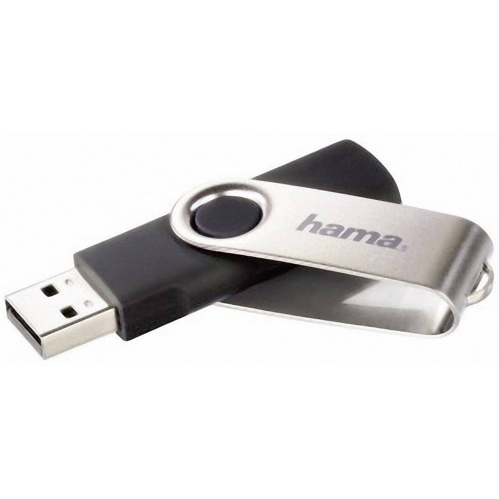 USB Schwarz Hama 128 USB-Stick GB 108071 Hama Rotate 2.0 USB-Stick
