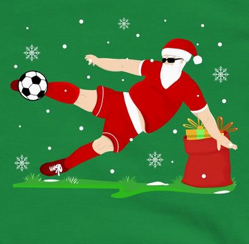 Shirtracer Sweatshirt Fußball Spieler Weihnachtsmann Weihnachten Kleidung Kinder