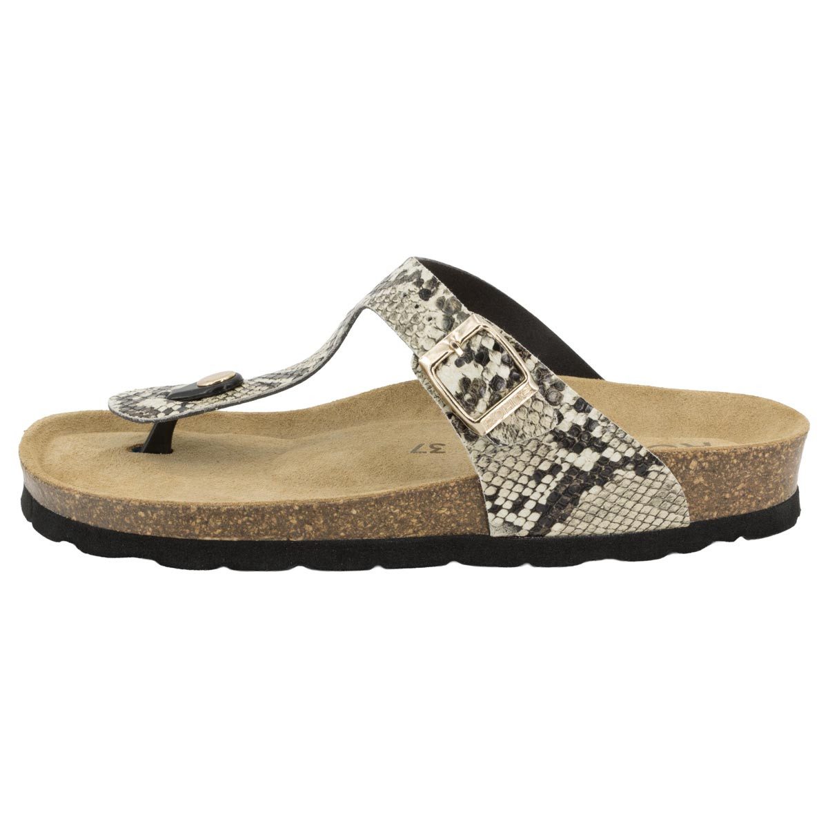 Rohde Alba Zehentrenner Zehenstegsandalen - Weiches, ergonomisches Fußbett, Modischer Print