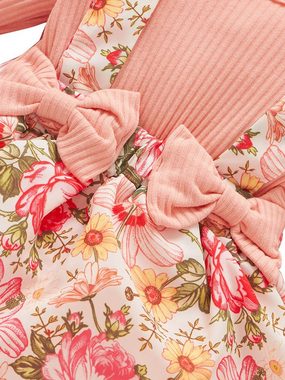 Lapastyle Kleid, Leggings & Haarband Baby Mädchen Blumendruck Anzug, 2-tlg